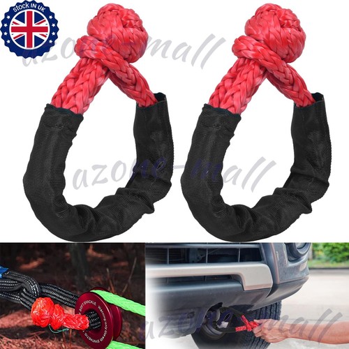 Soft shackle tow winch rope - 2x,